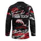 Personalized Dolphins Hockey Jersey Graffiti Grunge Abstract Urban Street Style Design