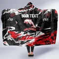 Personalized Dolphins Hooded Blanket Graffiti Grunge Abstract Urban Street Style Design