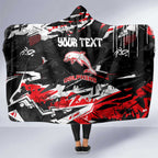 Personalized Dolphins Hooded Blanket Graffiti Grunge Abstract Urban Street Style Design