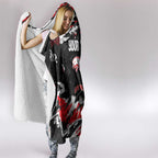 Personalized Dolphins Hooded Blanket Graffiti Grunge Abstract Urban Street Style Design