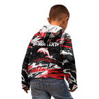 Personalized Dolphins Kid Hoodie Graffiti Grunge Abstract Urban Street Style Design