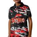 Personalized Dolphins Kid Polo Shirt Graffiti Grunge Abstract Urban Street Style Design