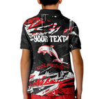 Personalized Dolphins Kid Polo Shirt Graffiti Grunge Abstract Urban Street Style Design