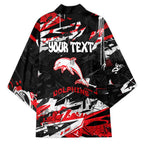 Personalized Dolphins Kimono Graffiti Grunge Abstract Urban Street Style Design