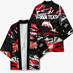 Personalized Dolphins Kimono Graffiti Grunge Abstract Urban Street Style Design