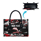 Personalized Dolphins Leather Bag Graffiti Grunge Abstract Urban Street Style Design