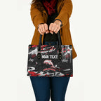 Personalized Dolphins Leather Bag Graffiti Grunge Abstract Urban Street Style Design