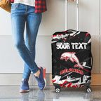 Personalized Dolphins Luggage Cover Graffiti Grunge Abstract Urban Street Style Design