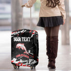 Personalized Dolphins Luggage Cover Graffiti Grunge Abstract Urban Street Style Design