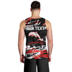 Personalized Dolphins Men Tank Top Graffiti Grunge Abstract Urban Street Style Design