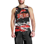 Personalized Dolphins Men Tank Top Graffiti Grunge Abstract Urban Street Style Design