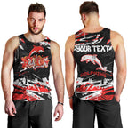 Personalized Dolphins Men Tank Top Graffiti Grunge Abstract Urban Street Style Design
