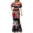 Personalized Dolphins Mermaid Dress Graffiti Grunge Abstract Urban Street Style Design