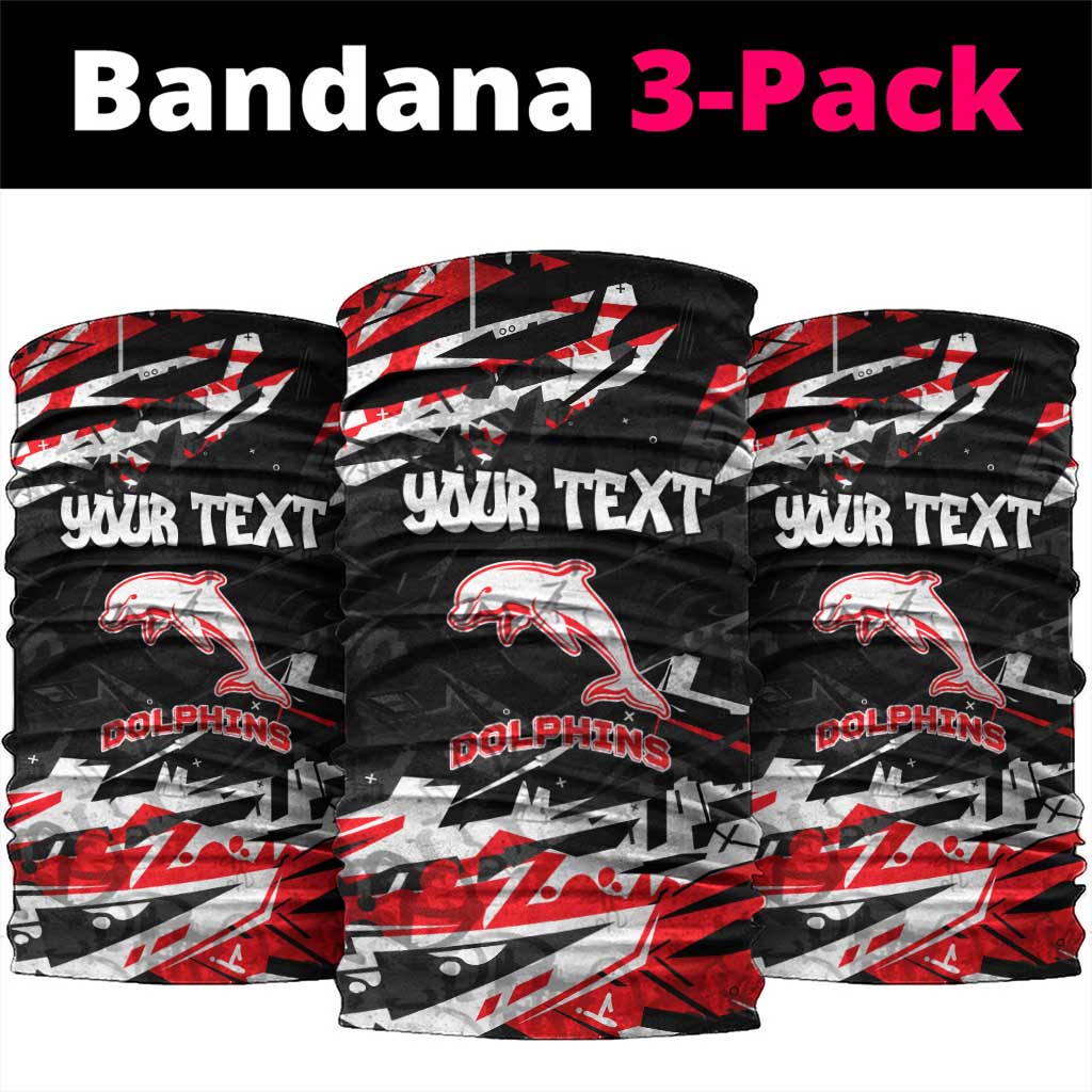 Personalized Dolphins Neck Gaiter Graffiti Grunge Abstract Urban Street Style Design