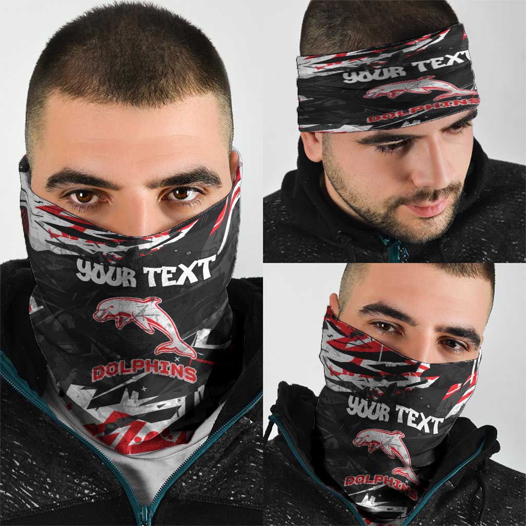 Personalized Dolphins Neck Gaiter Graffiti Grunge Abstract Urban Street Style Design