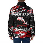 Personalized Dolphins Padded Jacket Graffiti Grunge Abstract Urban Street Style Design