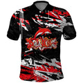 Personalized Dolphins Polo Shirt Graffiti Grunge Abstract Urban Street Style Design