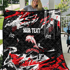 Personalized Dolphins Quilt Graffiti Grunge Abstract Urban Street Style Design