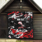 Personalized Dolphins Quilt Graffiti Grunge Abstract Urban Street Style Design