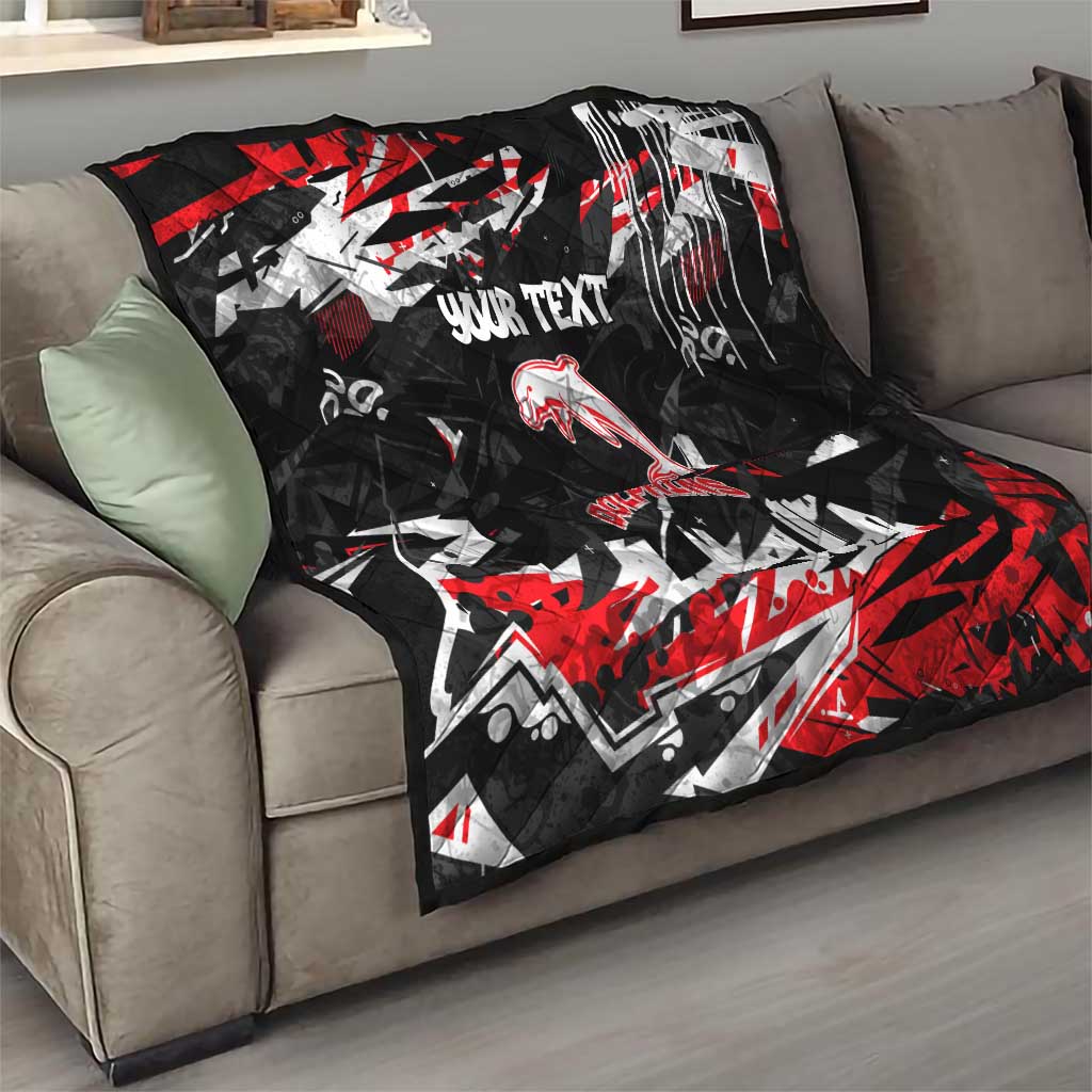 Personalized Dolphins Quilt Graffiti Grunge Abstract Urban Street Style Design