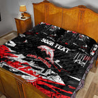 Personalized Dolphins Quilt Bed Set Graffiti Grunge Abstract Urban Street Style Design