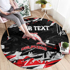 Personalized Dolphins Round Carpet Graffiti Grunge Abstract Urban Street Style Design