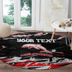 Personalized Dolphins Round Carpet Graffiti Grunge Abstract Urban Street Style Design