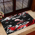 Personalized Dolphins Rubber Doormat Graffiti Grunge Abstract Urban Street Style Design