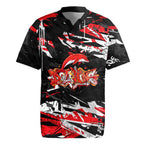 Personalized Dolphins Rugby Jersey Graffiti Grunge Abstract Urban Street Style Design