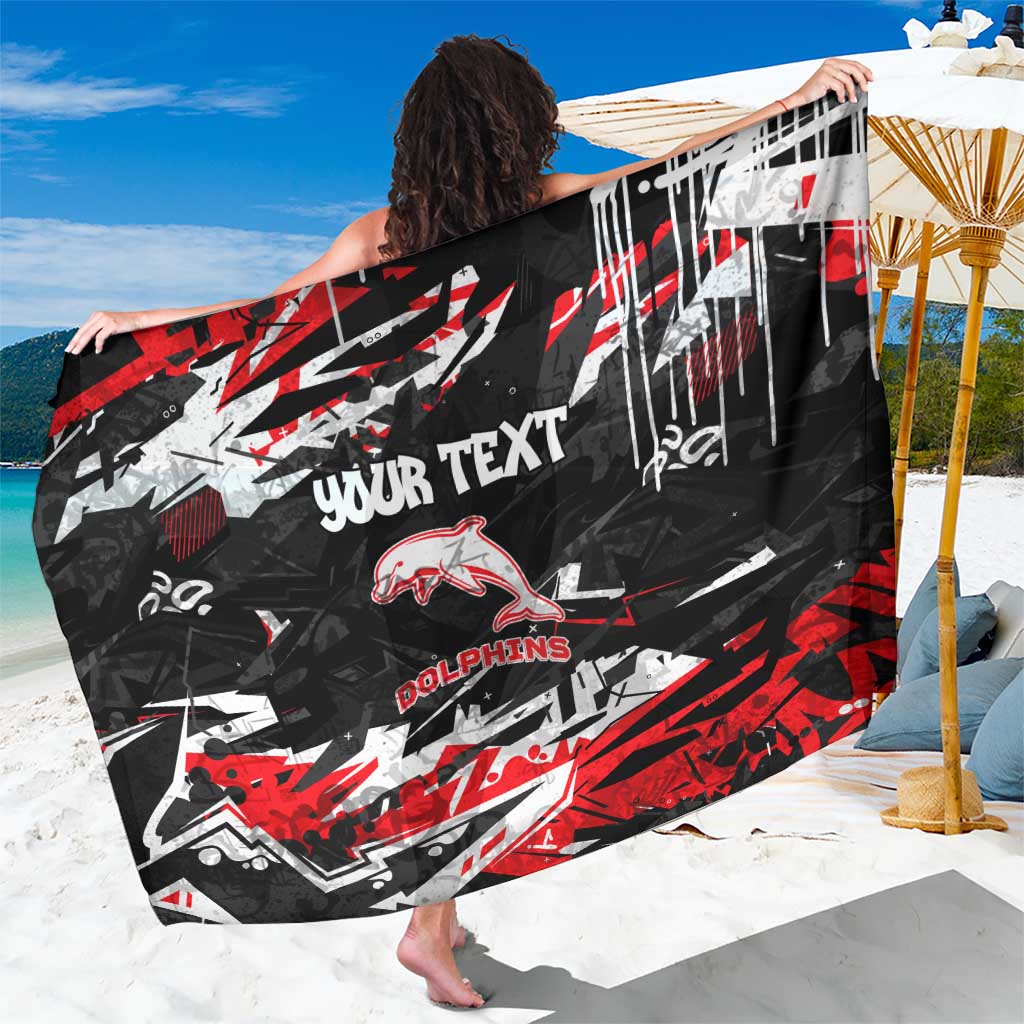 Personalized Dolphins Sarong Graffiti Grunge Abstract Urban Street Style Design
