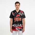 Personalized Dolphins Scrub Top Graffiti Grunge Abstract Urban Street Style Design