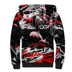 Personalized Dolphins Sherpa Hoodie Graffiti Grunge Abstract Urban Street Style Design