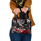 Personalized Dolphins Shoulder Handbag Graffiti Grunge Abstract Urban Street Style Design