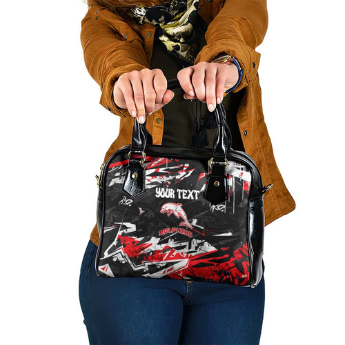 Personalized Dolphins Shoulder Handbag Graffiti Grunge Abstract Urban Street Style Design