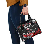 Personalized Dolphins Shoulder Handbag Graffiti Grunge Abstract Urban Street Style Design