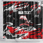 Personalized Dolphins Shower Curtain Graffiti Grunge Abstract Urban Street Style Design