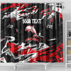 Personalized Dolphins Shower Curtain Graffiti Grunge Abstract Urban Street Style Design