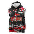 Personalized Dolphins Sleeveless Hoodie Graffiti Grunge Abstract Urban Street Style Design