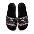 Personalized Dolphins Slide Sandals Graffiti Grunge Abstract Urban Street Style Design