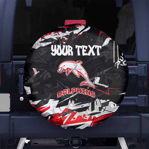 Personalized Dolphins Spare Tire Cover Graffiti Grunge Abstract Urban Street Style Design