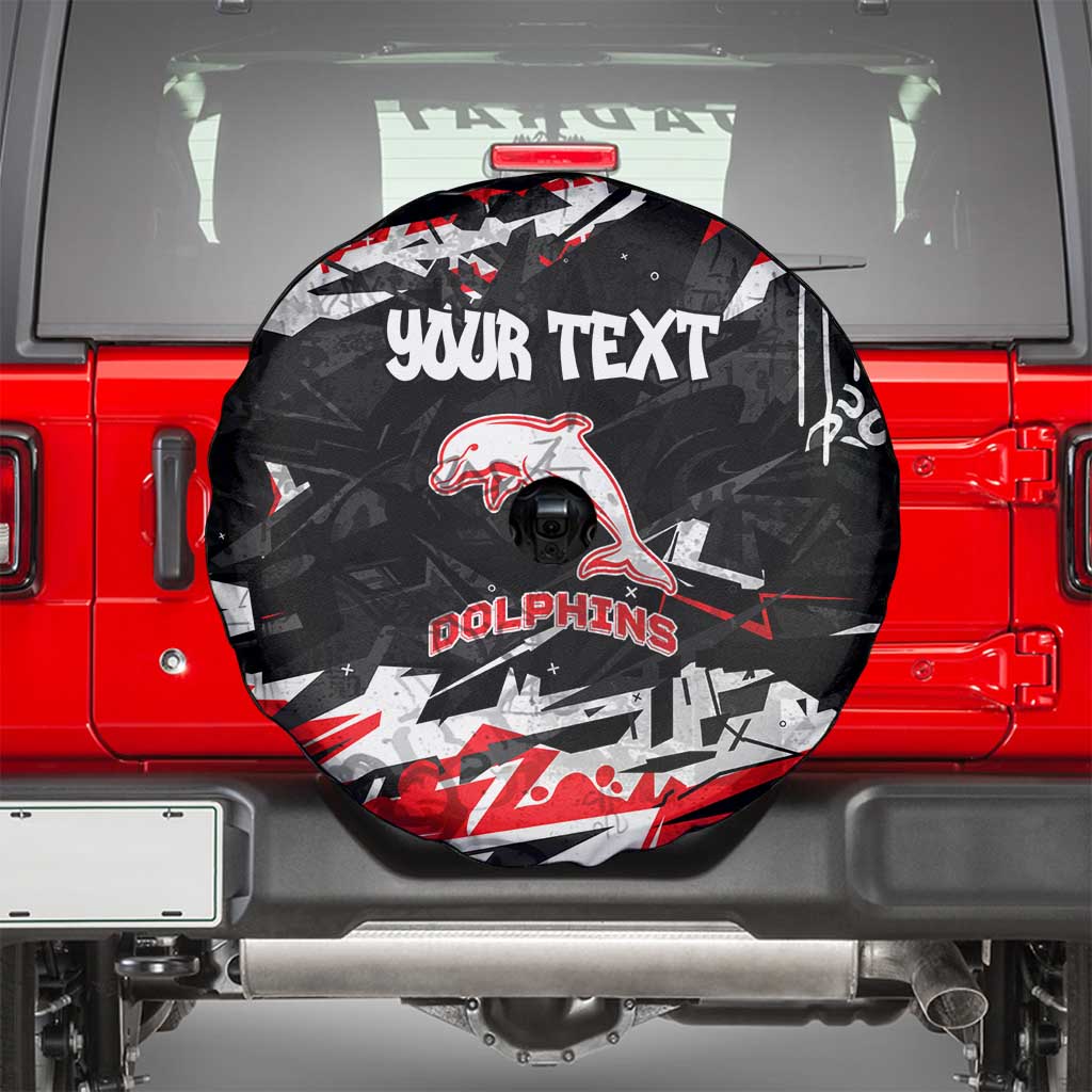 Personalized Dolphins Spare Tire Cover Graffiti Grunge Abstract Urban Street Style Design