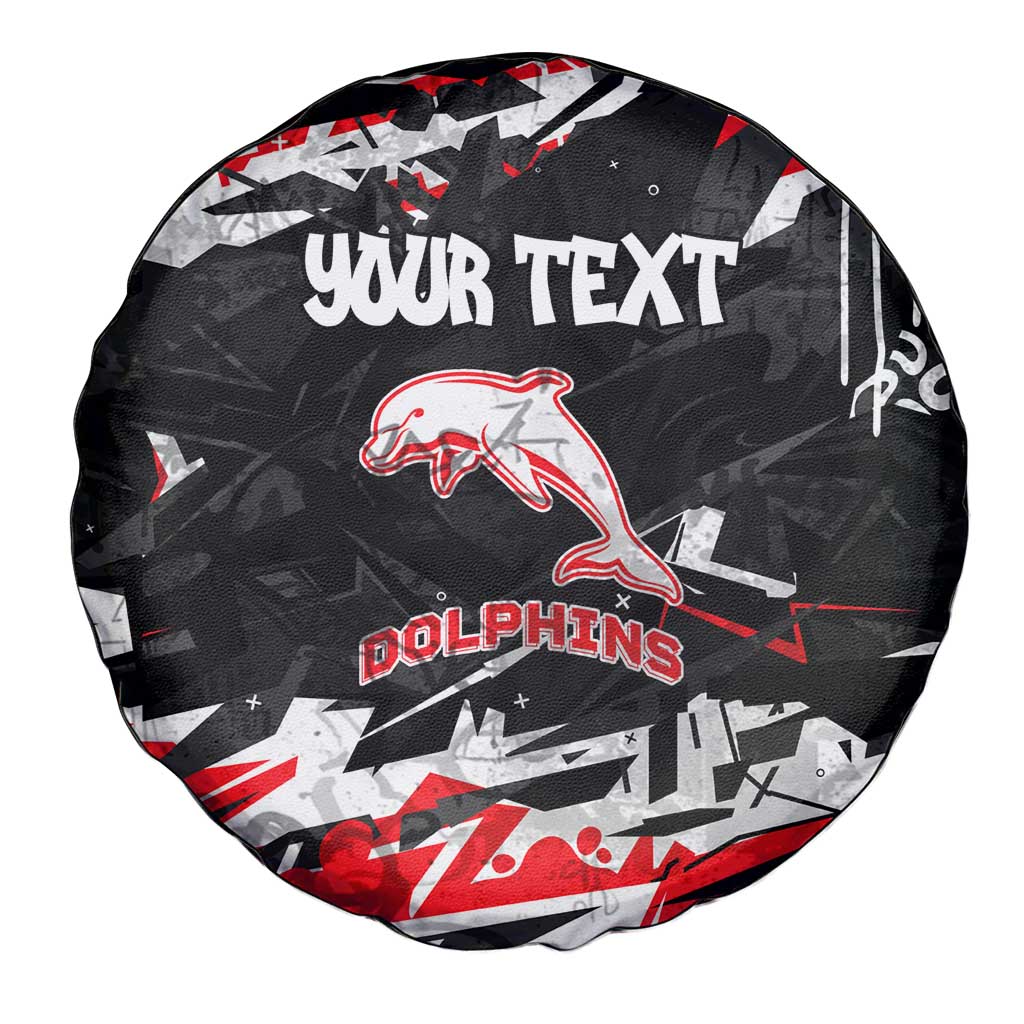 Personalized Dolphins Spare Tire Cover Graffiti Grunge Abstract Urban Street Style Design