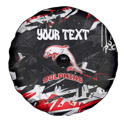 Personalized Dolphins Spare Tire Cover Graffiti Grunge Abstract Urban Street Style Design