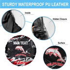 Personalized Dolphins Spare Tire Cover Graffiti Grunge Abstract Urban Street Style Design