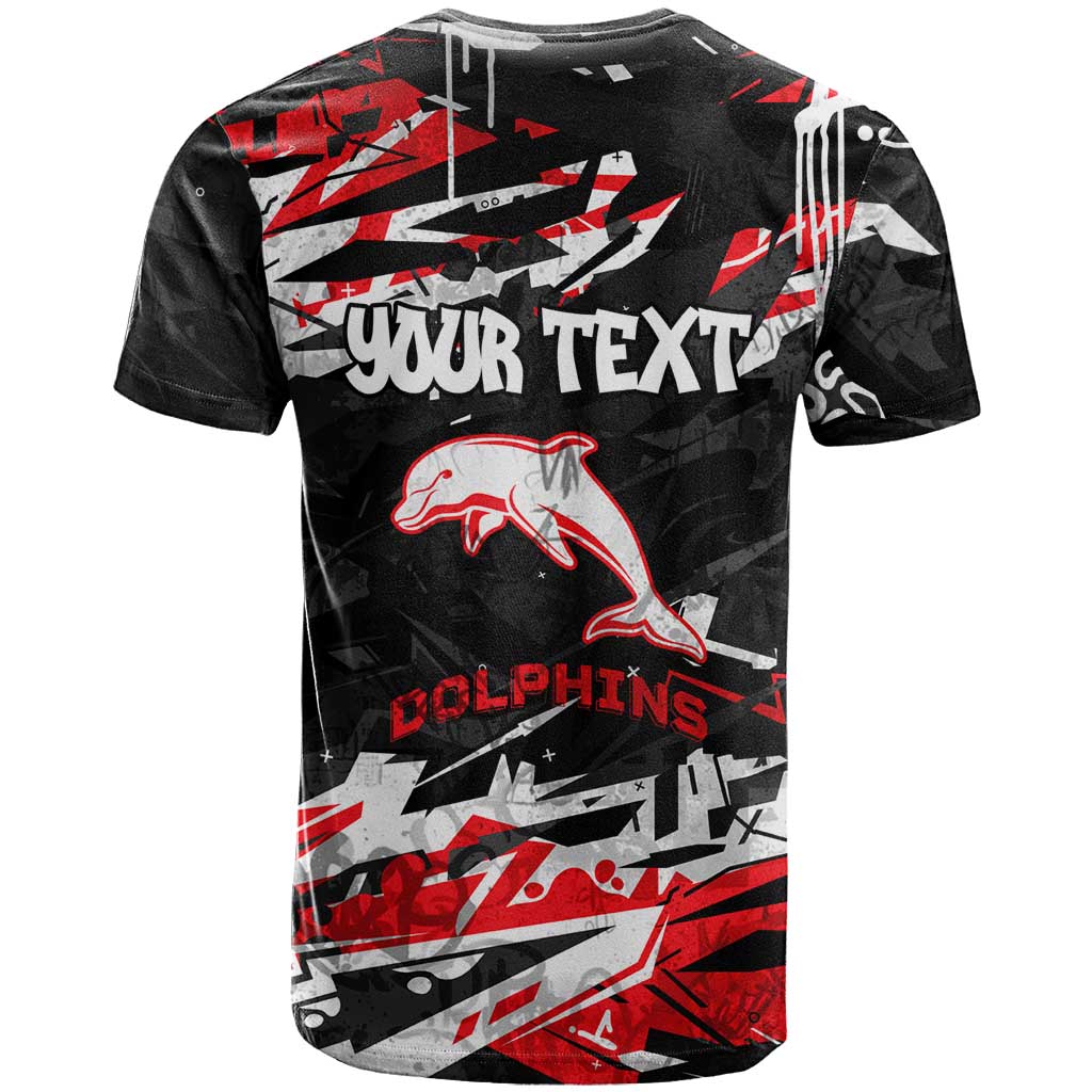 Personalized Dolphins T Shirt Graffiti Grunge Abstract Urban Street Style Design