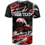Personalized Dolphins T Shirt Graffiti Grunge Abstract Urban Street Style Design