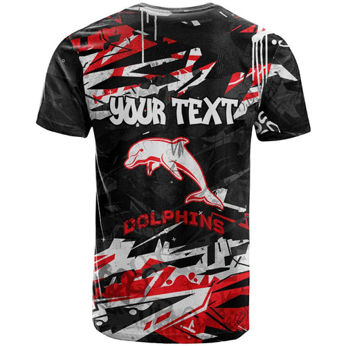 Personalized Dolphins T Shirt Graffiti Grunge Abstract Urban Street Style Design