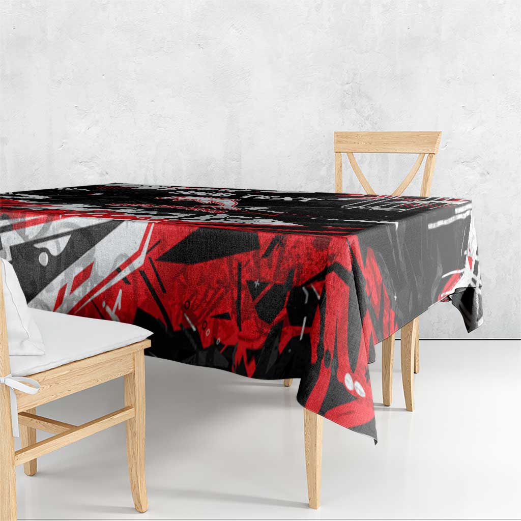 Personalized Dolphins Tablecloth Graffiti Grunge Abstract Urban Street Style Design