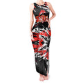 Personalized Dolphins Tank Maxi Dress Graffiti Grunge Abstract Urban Street Style Design