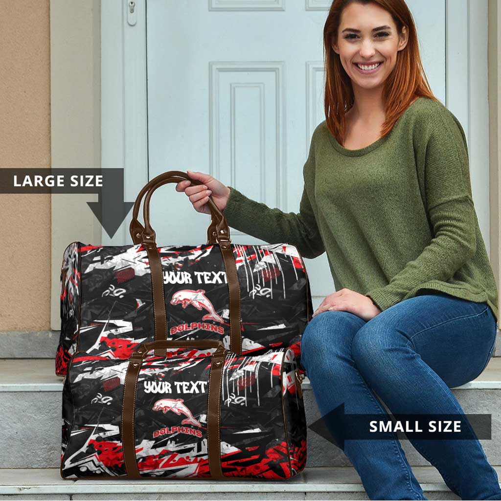 Personalized Dolphins Travel Bag Graffiti Grunge Abstract Urban Street Style Design